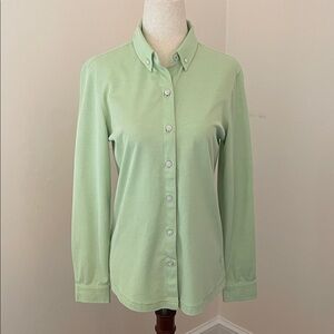 Linksoul Button Down Shirt Women’s M Green Golf Preppy Classic